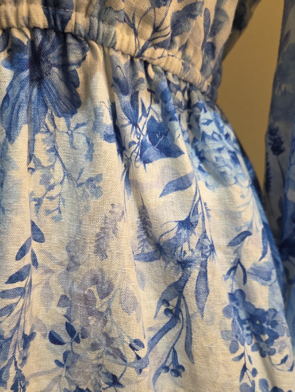Nwt Large Calypso Blue and White Floral Midi Dress - Picture 13 of 16
